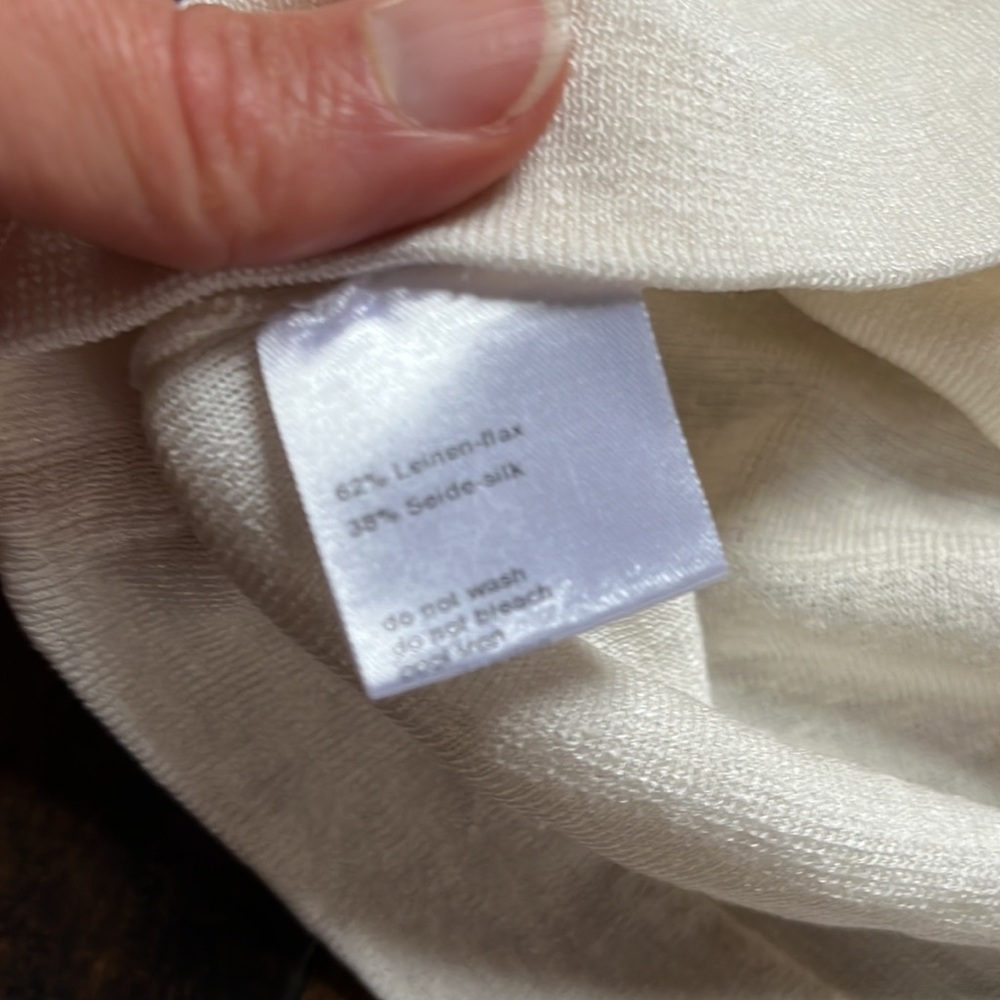 Akris Cream Linen/Silk Sleeveless Top - Picture 6 of 9